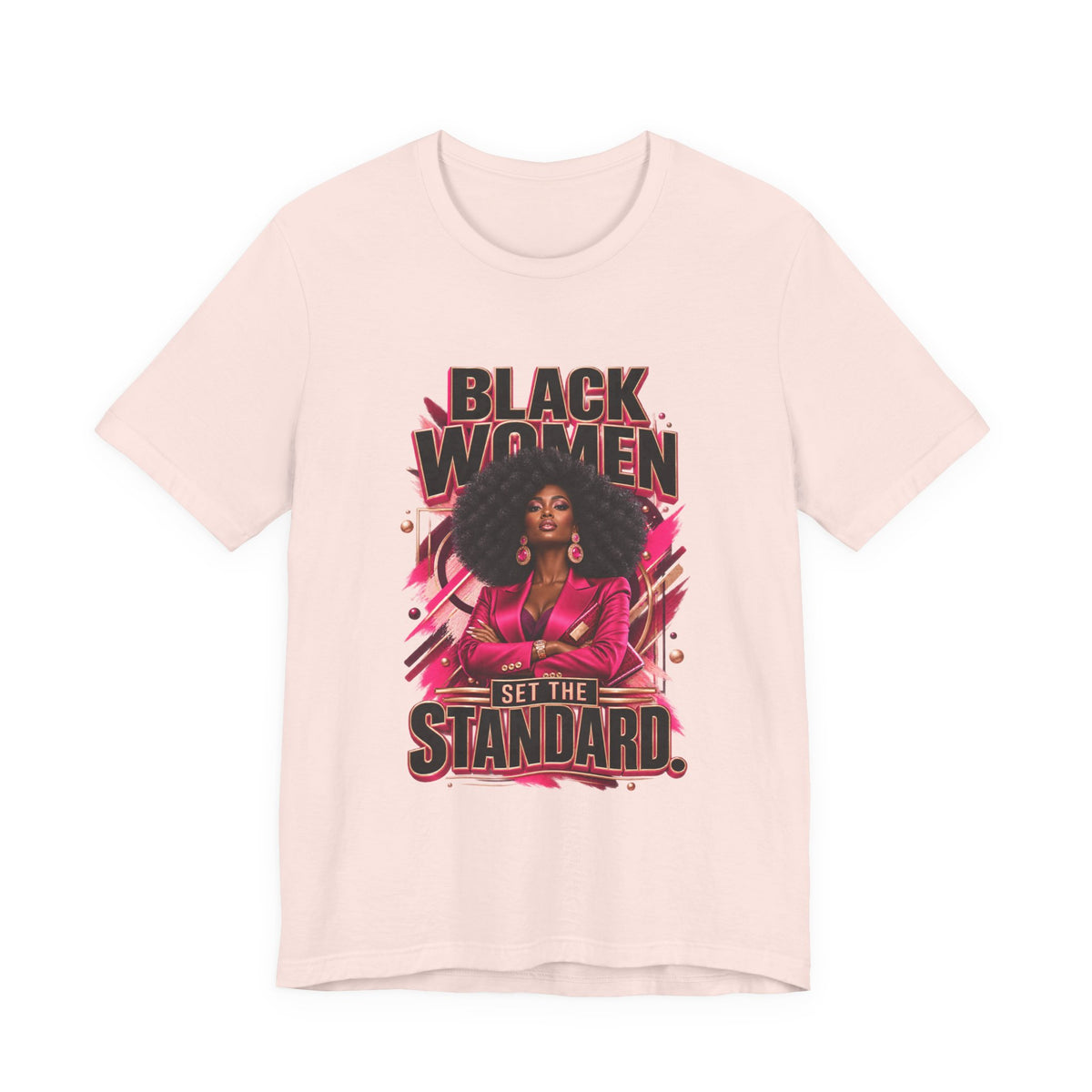 Black Women Set the Standard graphic tee by Inner Glow Wear, photo 2