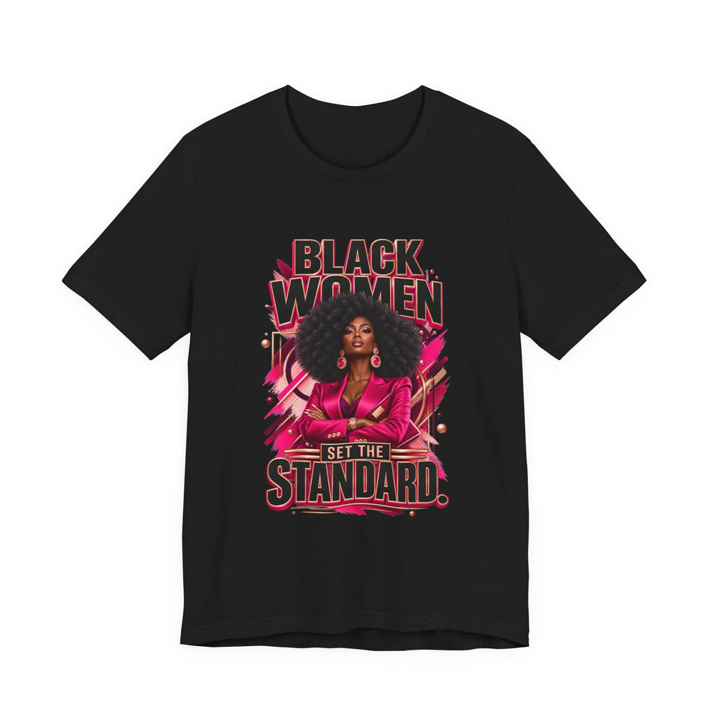 Black Women Set the Standard graphic tee by Inner Glow Wear, photo 3