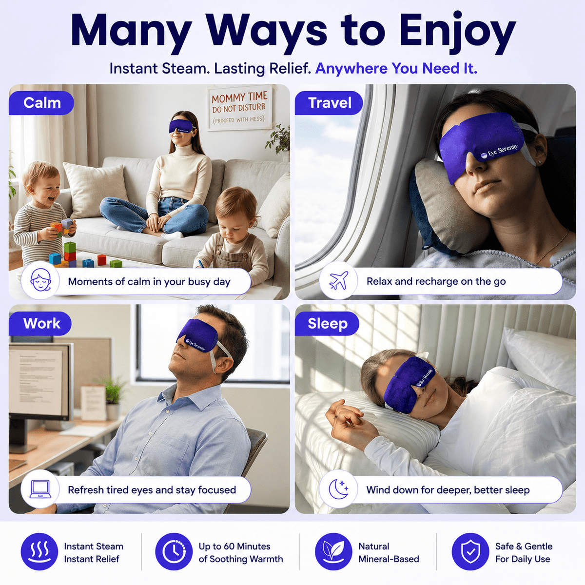 Eye Serenity Self-Heating Steam Eye Masks self-heating steam eye masks, photo 2