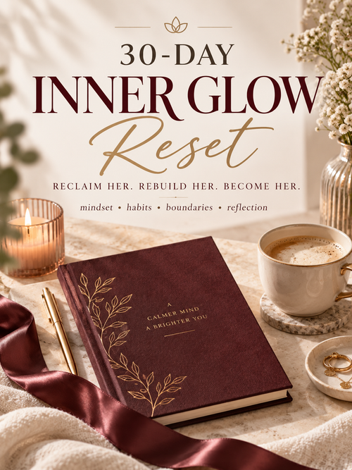 INNER GLOW 30-Day Reset — 50-page printable digital workbook cover